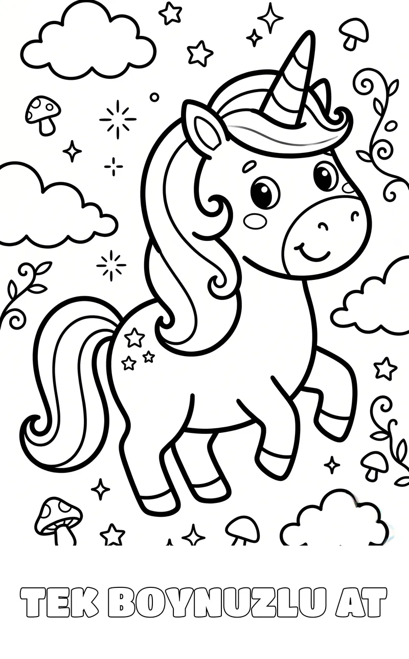 unicorn boyama sayfası