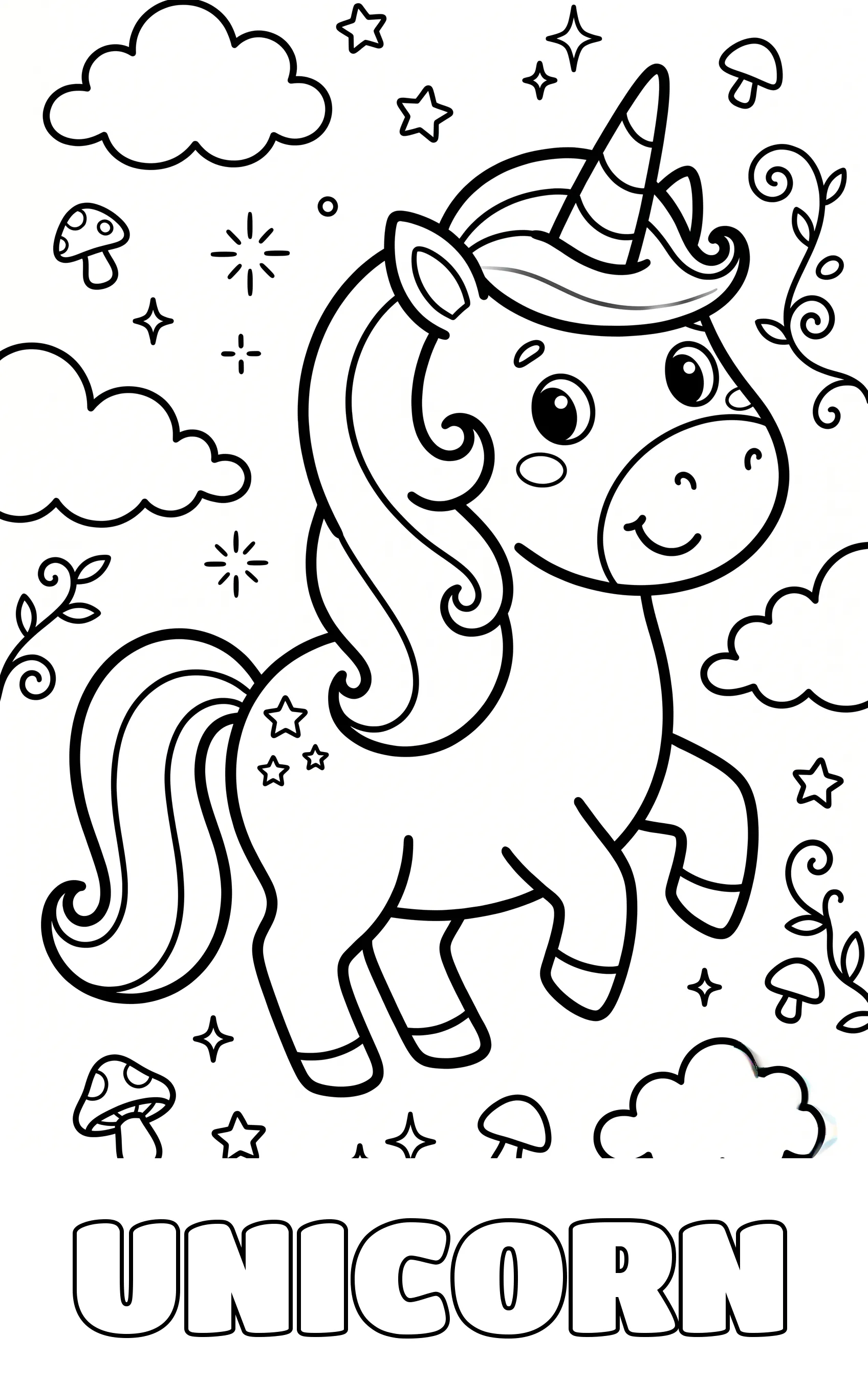 unicorn coloring page