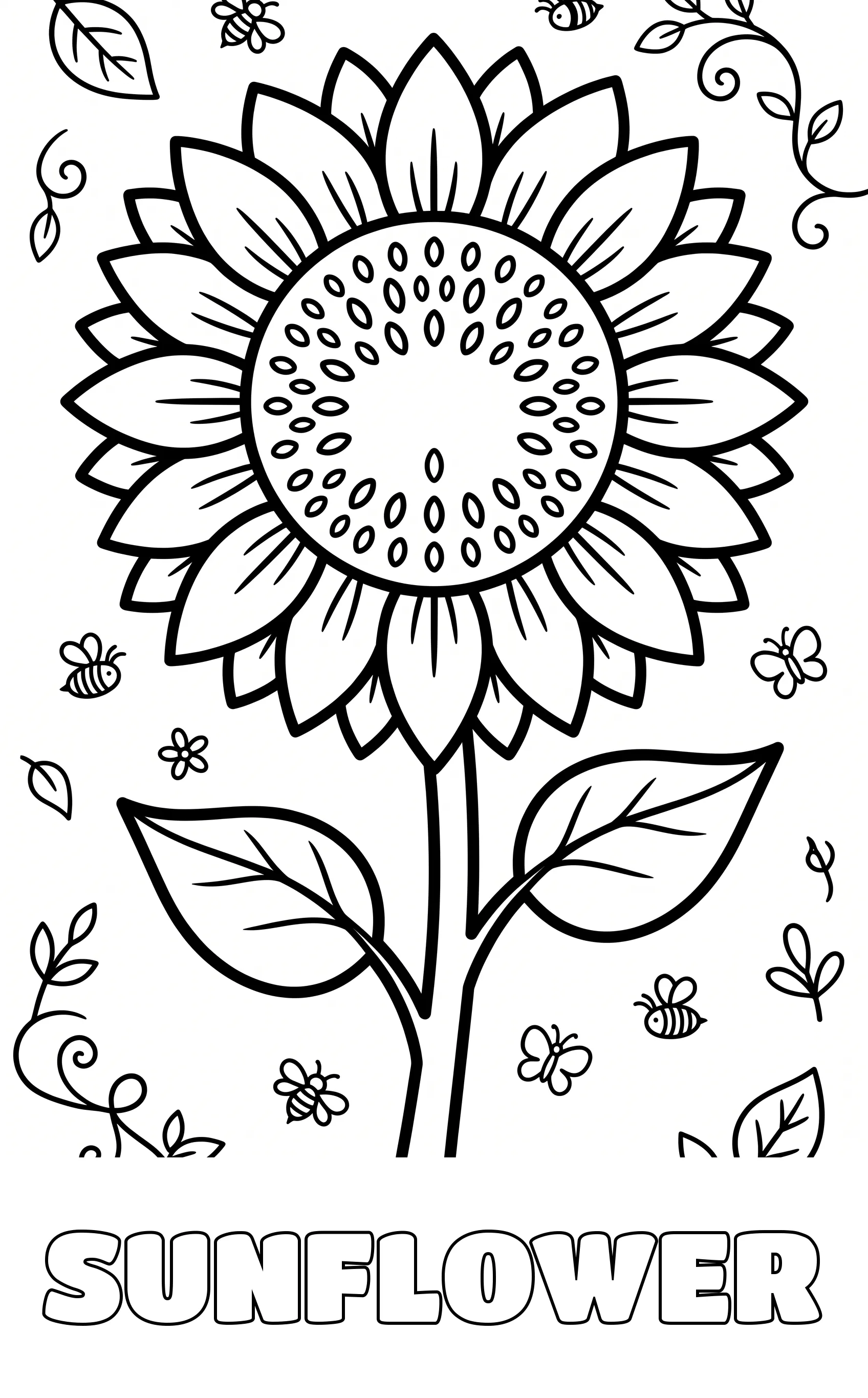 flower coloring page to print