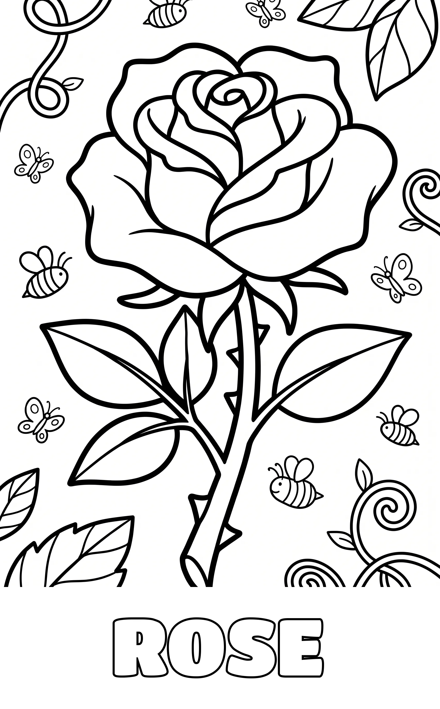 flower coloring page to print