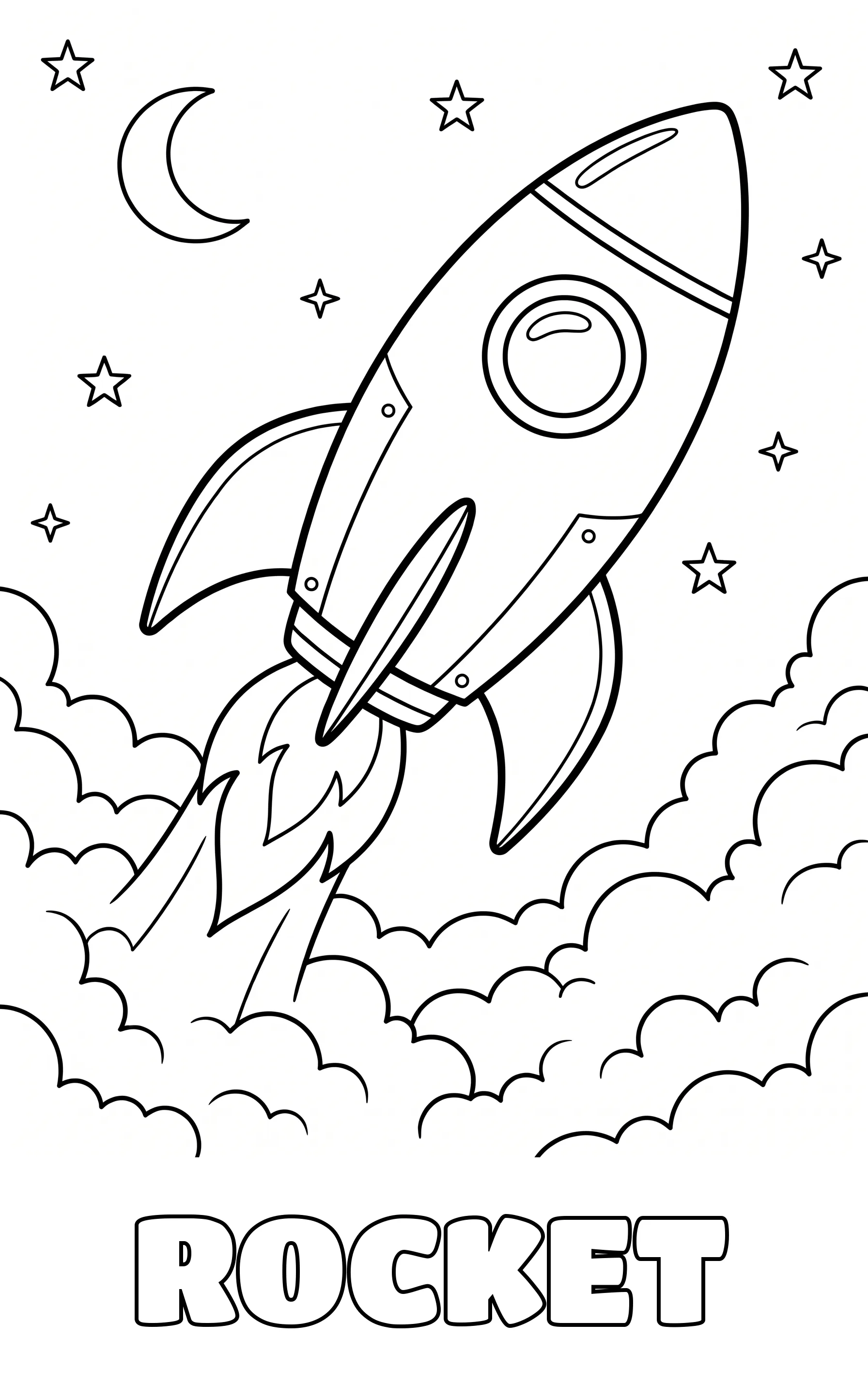 space coloring page