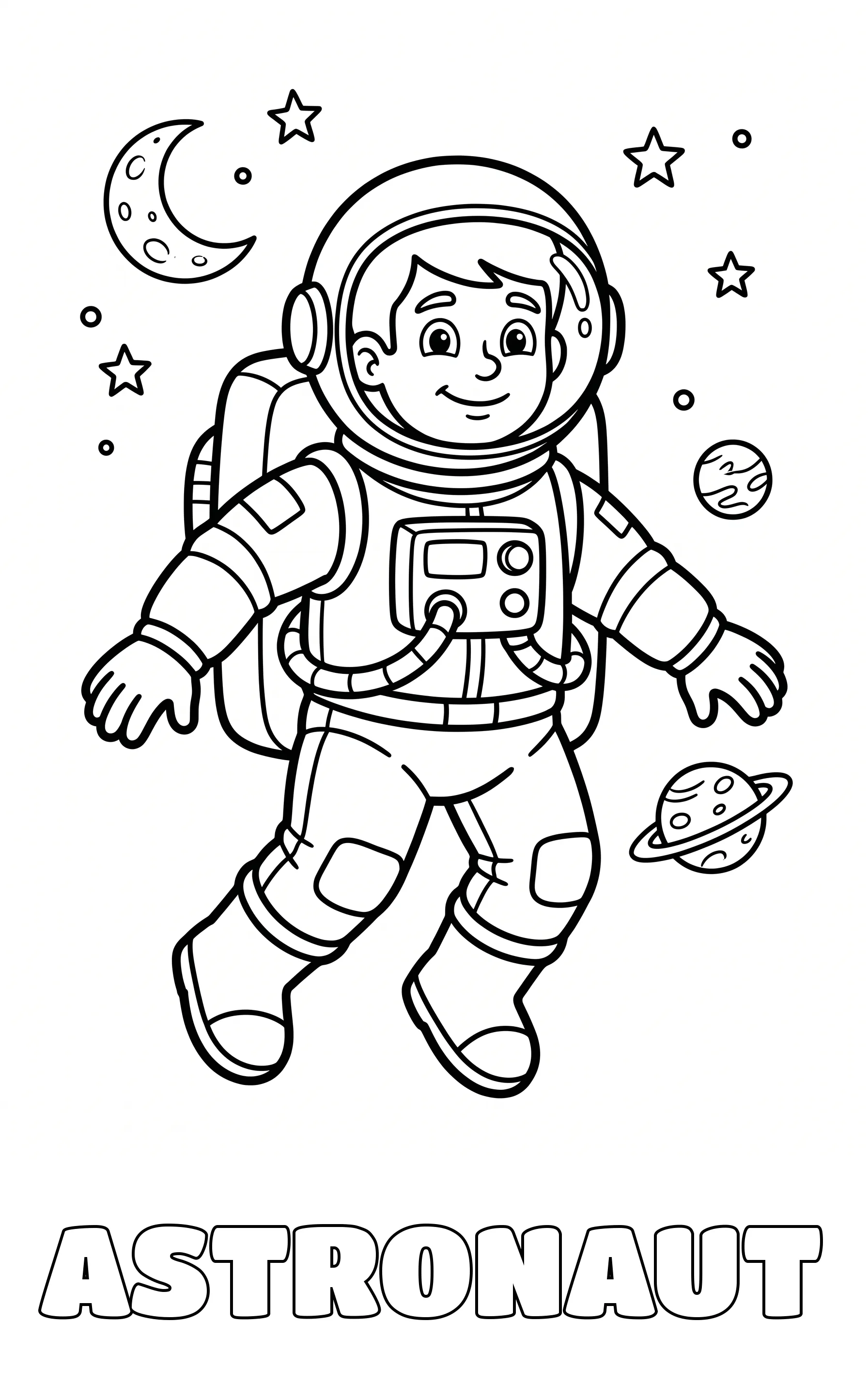 space coloring page to print