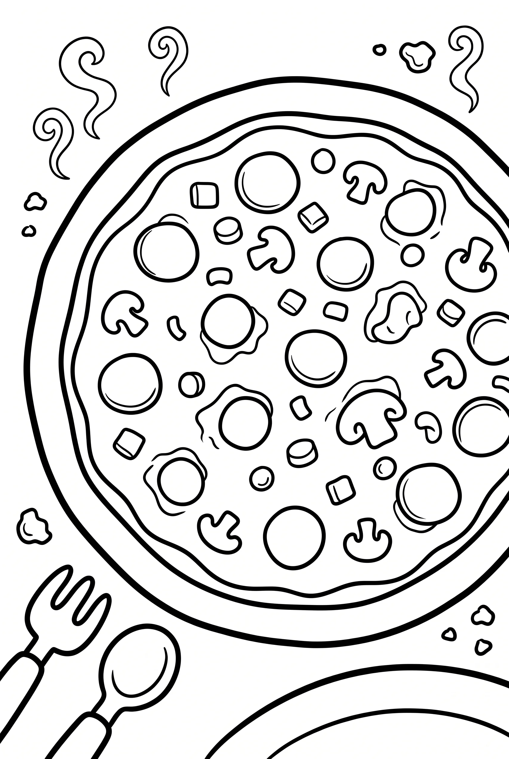 Foods & Sweets coloring page sample from The Big Coloring Book