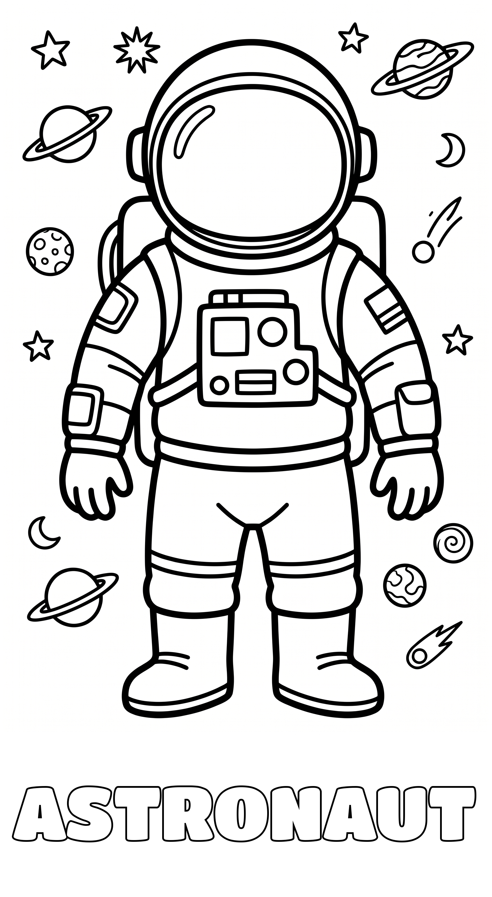 Astronaut coloring page sample